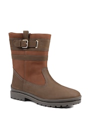 Jones Bootmaker Brown Maryna Leather Slip On Ankle Boots - Image 2 of 6