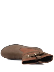 Jones Bootmaker Brown Maryna Leather Slip On Ankle Boots - Image 4 of 6