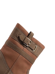 Jones Bootmaker Brown Maryna Leather Slip On Ankle Boots - Image 6 of 6