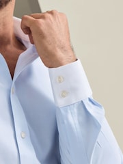 Charles Tyrwhitt Winchester Non-Iron Twill Cutaway Slim Fit Shirt - Imaginea 5 din 8