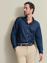 Charles Tyrwhitt Indigo Blue Denim Slim Fit Shirt - Image 1 of 6