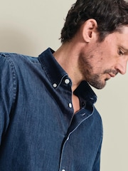 Charles Tyrwhitt Indigo Blue Denim Slim Fit Shirt - Image 3 of 6