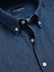 Charles Tyrwhitt Indigo Blue Denim Slim Fit Shirt - Image 5 of 6