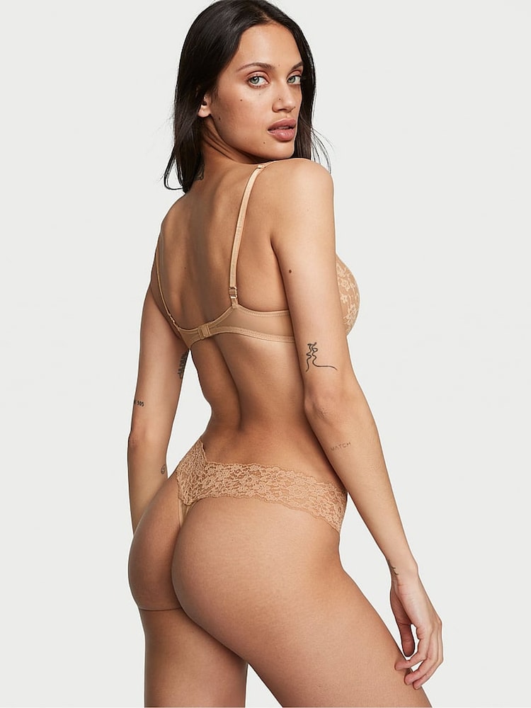 Victoria's Secret Praline Nude Posey Lace Knickers - Image 2 of 3 Victoria's Secret Praline Nude Posey Lace Knickers - Image 2 of 3
