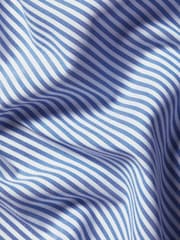 Charles Tyrwhitt Royal Blue Non-Iron Performance Stripe Slim Fit Shirt - Image 7 of 7
