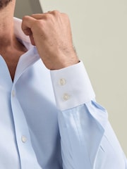 Charles Tyrwhitt Light Blue Winchester Non-Iron Twill Cutaway Classic Fit Shirt - Image 3 of 8