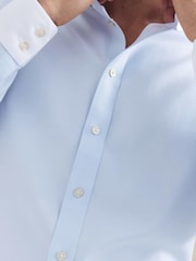 Charles Tyrwhitt Light Blue Winchester Non-Iron Twill Cutaway Classic Fit Shirt - Image 5 of 8