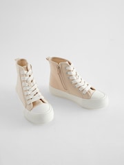 Nevtralna kremna - Chunky High Top na vezalke; z vezalkami Športni copati - Slika 1 iz 5