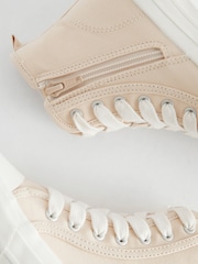 Nevtralna kremna - Chunky High Top na vezalke; z vezalkami Športni copati - Slika 4 iz 5