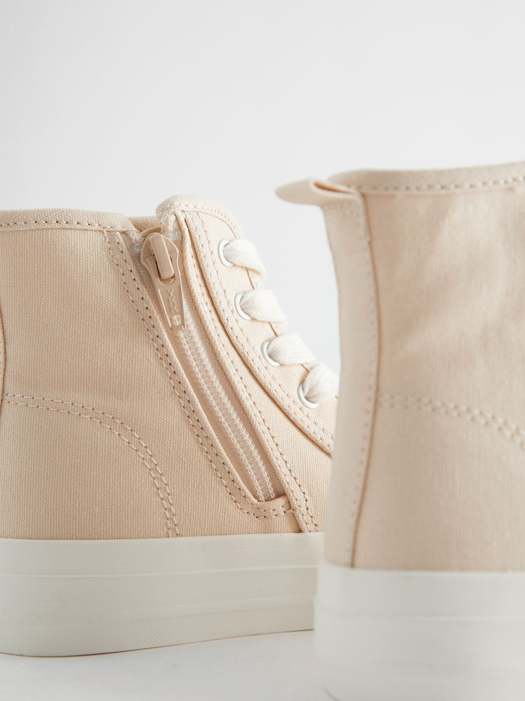 Nevtralna kremna - Chunky High Top na vezalke; z vezalkami Športni copati - Slika 5 iz 5