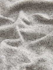 Grey Cosy Lightweight Soft Touch Sleeve Detail Crew Neck Jumper - Image 7 of 7