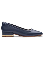 Clarks Blue Leather Seren30 Court Shoes - Image 1 of 7