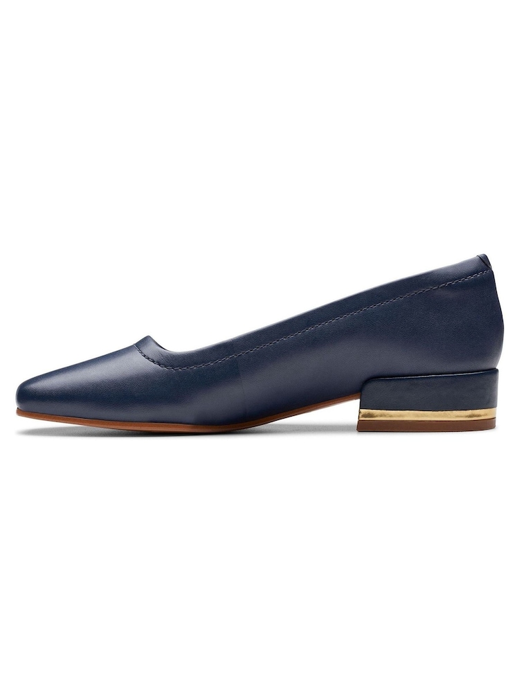 Clarks Blue Leather Seren30 Court Shoes - Image 2 of 7