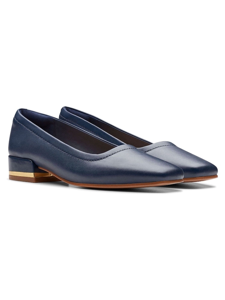 Clarks Blue Leather Seren30 Court Shoes - Image 4 of 7