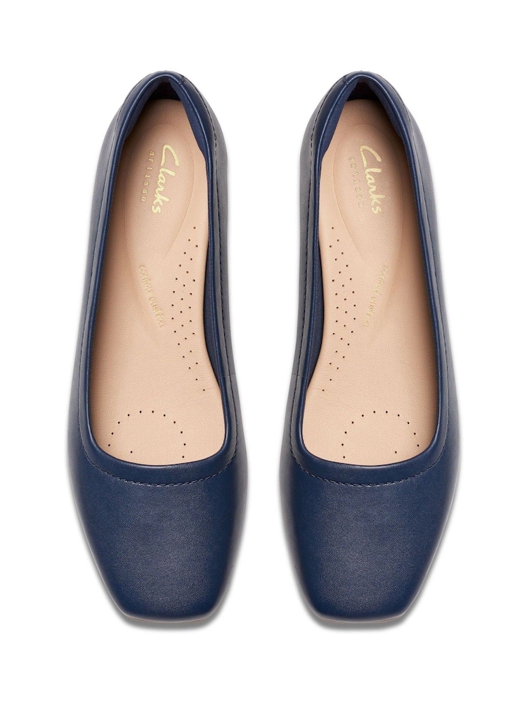 Clarks Blue Leather Seren30 Court Shoes - Image 7 of 7