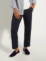 Dune London Blue Buftonn Sole Loafers - Image 1 of 6