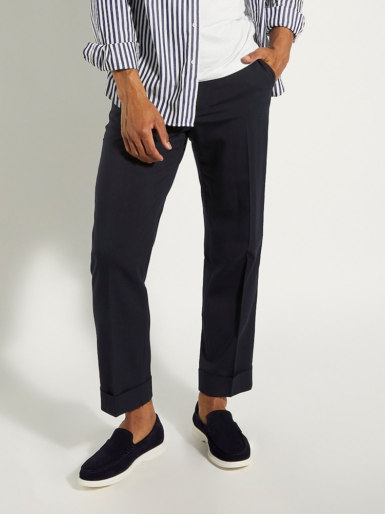 Dune London Blue Buftonn Sole Loafers - Image 1 of 6