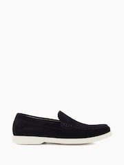 Dune London Blue Buftonn Sole Loafers - Image 3 of 6