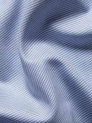 Debeszils - Charles Tyrwhitt negludināms, elastīgs, Trafalgar Weave auduma krekls ar izgriezumu, pieguļošs piegriezums - Attēls 8 no 8