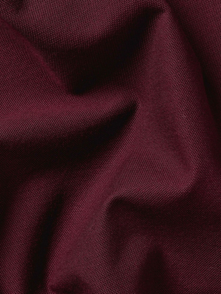 Vermelho Borgonha - Ajuste fino - Camisa Oxford lisa com botões e tecido stretch lavado Charles Tyrwhitt - Imagem 6 de 6