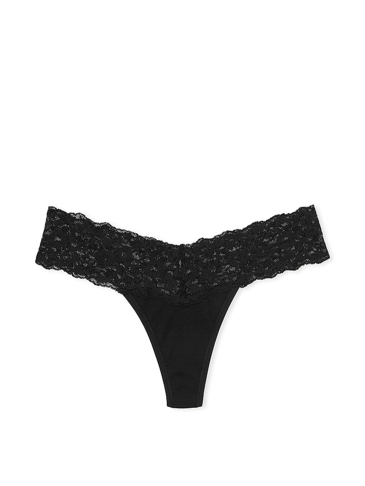 Victoria's Secret Black Posey Lace Knickers - Image 3 of 3