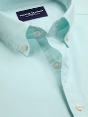 Zaļš - Charles Tyrwhitt pogājams, elastīgs, mazgāts, klasiska piegriezuma Oxford krekls - Attēls 4 no 5