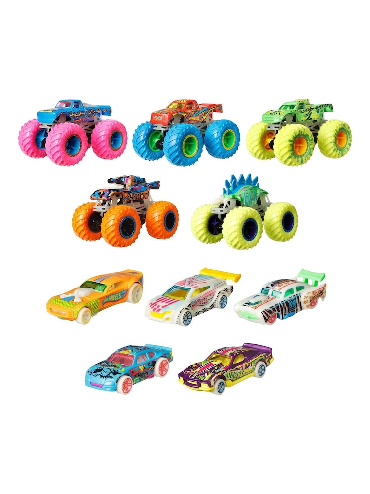 Hot Wheels Monster Truck Glow in Dark Bundle - Image 1 of 2