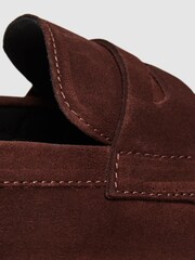 Reiss Rust Bray Suede Slip On Loafers - Image 5 of 5