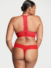 Victoria's Secret Lipstick Red Lace Up Thong Knickers - Image 2 of 4