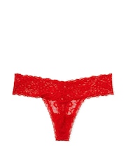 Victoria's Secret Lipstick Red Lace Up Thong Knickers - Image 4 of 4