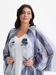Schwarz und weiß - Scarlett & Jo Waterfall Kimono aus Mesh - Bild 4 von 5