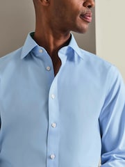 Charles Tyrwhitt Blue Non- Iron Twill Extra Slim Fit Shirt - Image 3 of 10