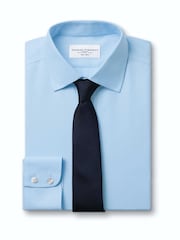 Charles Tyrwhitt Blue Non- Iron Twill Extra Slim Fit Shirt - Image 7 of 10