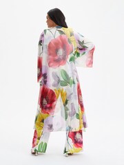 Scarlett & Jo Pink Waterfall Mesh Kimono Cover-up - Image 2 of 4