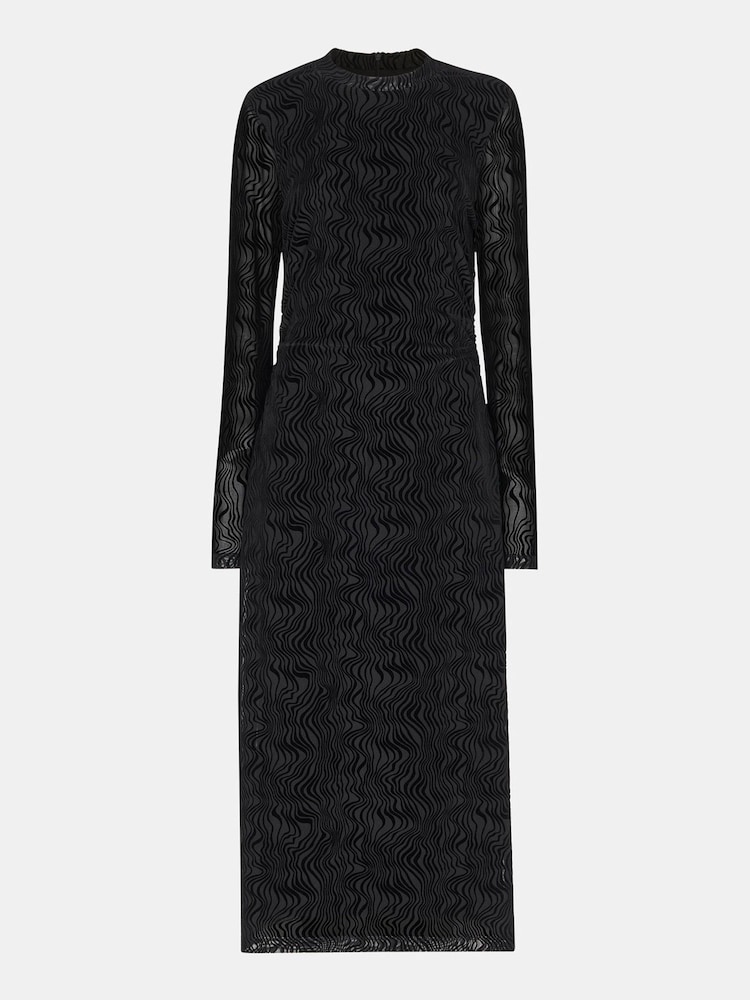 Whistles Optical Wiggle Mesh Black Dress - Image 5 of 5 Whistles Optical Wiggle Mesh Black Dress - Image 5 of 5