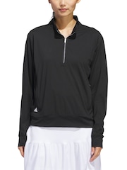 Adidas Golf Black Women's Ultimate365 Quarter-Zip Layering Top - Image 2 of 8