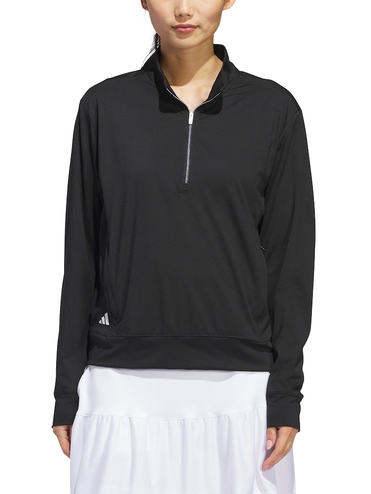 Adidas Golf Black Women's Ultimate365 Quarter-Zip Layering Top - Image 2 of 8