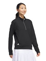 Adidas Golf Black Women's Ultimate365 Quarter-Zip Layering Top - Image 4 of 8