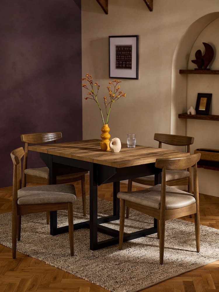 Dark Bronx '2 to 4 Seater Foldable Extending Dining Table - Image 2 of 3