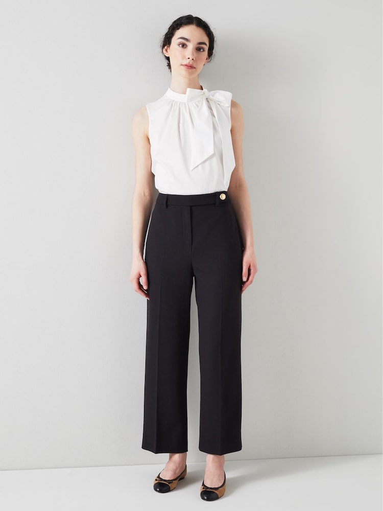 LK Bennett Black Bibi Tailo Trousers - Image 1 of 4