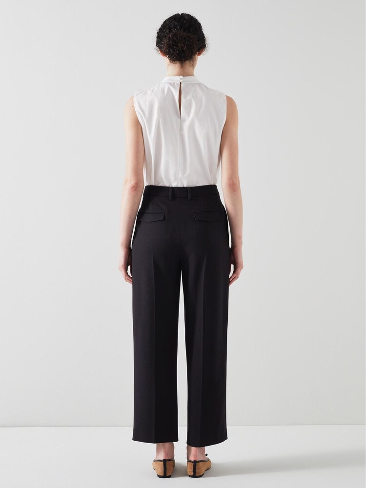 LK Bennett Black Bibi Tailo Trousers - Image 2 of 4