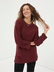 FatFace Red Amari Textured Tunic - Image 1 of 5