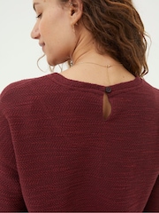 FatFace Red Amari Textured Tunic - Image 3 of 5