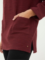 FatFace Red Amari Textured Tunic - Image 4 of 5