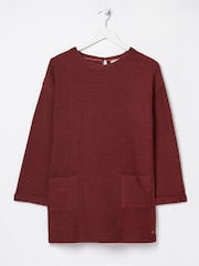 FatFace Red Amari Textured Tunic - Image 5 of 5
