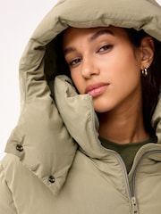 Sage Green Hooded Padded Coat - Image 4 of 6