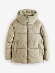 Sage Green Hooded Padded Coat - Image 5 of 6