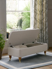 Laura Ashley Vivienne Soft Silver Ropsley Storage Ottoman Bench - Image 2 of 7