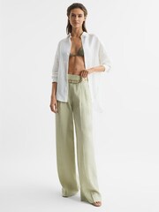 Reiss Sage Izzie Wide Leg Occasion Trousers - Image 3 of 7