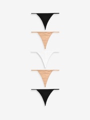 Praline Nude G-String Microfibre Knickers 5 Pack - Image 1 of 8